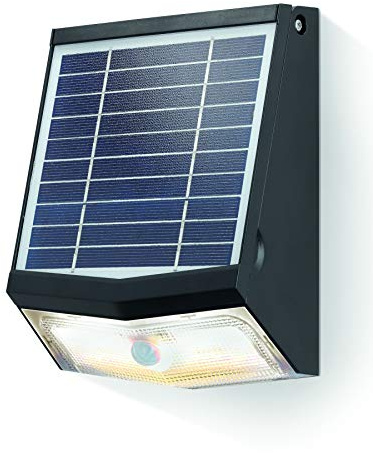 Esotec Solar Wandleuchte Außenwandleuchte Bewegungsmelder 500lm 102270 | Sicherheitsleuchte, Monokristallin, PIR Bewegungsmelder 120°/2-6m, 3000K+6000K, 500lm, 2 Modi, bis 10Std, Akku wechselbar