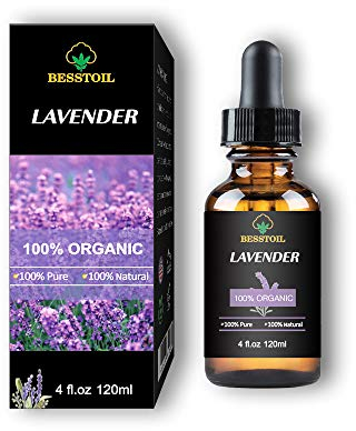 Ätherisches Bio-Lavendelöl - 100% reines, natürliches, gentechnikfreies, therapeutisches Produkt für den Aromatherapie-Diffusor - Premium Glastropfer (120 ml)