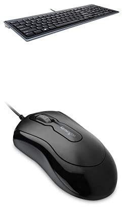 Kensington (K72357FR Advance Fit - Clavier Filaire Ultra Plat avec Touches de Réglage du Volume & Silencieux Dédiées, AZERTY,Noir
