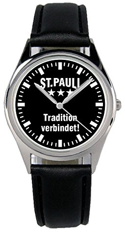 KIESENBERG Armbanduhr St.Pauli Geschenk Artikel Idee Fan Damen Herren Unisex Analog Quartz Lederarmband Uhr 36mm Durchmesser B-2286