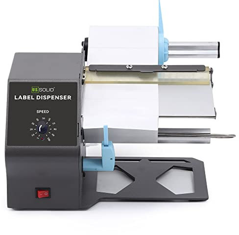 U.S. Solid Automatischer Etikettenspender für Rollen und Fanfold Label- Transluzente und undurchsichtige Etiketten -einstellbare Geschwindigkeit- Breite 180MM