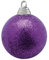 Deco Woerner Glitzer-Weihnachtskugeln in Lila aus Kunststoff, 6 cm Ø - 6 Stück