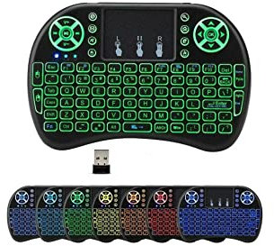 GLY Mini Wireless Keyboard Touchpad Backlight Keypad, Mini Wireless Multi-media Keyboard Touch Pad Mouse Combo Handheld Remote LED For PC Laptop Smart TV Raspberry Pi Android TV Box HTPC Windows