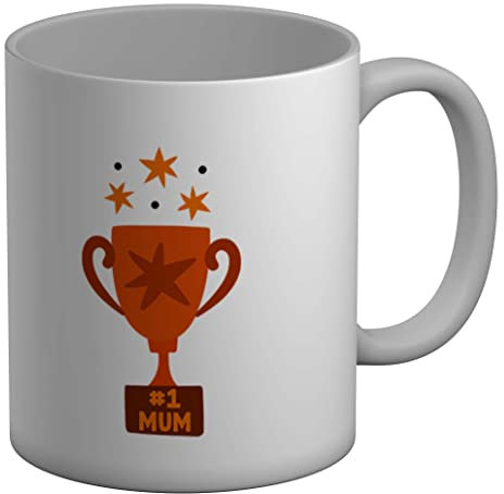 Shopagift Number 1 Mum Mug #1 Trophy Mother's Day Birthday White 11oz Large Gift Cup