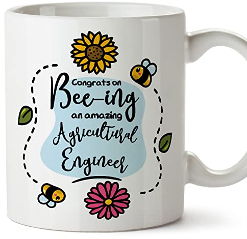 MUGFFINS Tazas para INGENIERA AGRÓNOMA - En Inglés - Thanks For Beeing Amazing - 11 oz / 330 ml - Regalo original y divertido