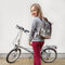 Ikuri Kleine KOMBI Fahrradtasche/Rucksack 20-26’’ für Kinder Falträder Klappräder aus Plane – Modell Animals