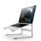 MMOBIEL Laptop Stand Tall - Riser 10 to 18 inches - Ventilated Laptop Holder Universal - Stand for Desk Compatible with MacBook, Notebook, ASUS and more - Incl. Tools - Aluminum