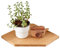 OAKERLAND Oak Floating Corner Shelf with Hidden Cables Channel, Solid Wood Corner Shelves Wall Mounted for Bathroom Kitchen Bedroom Living Room