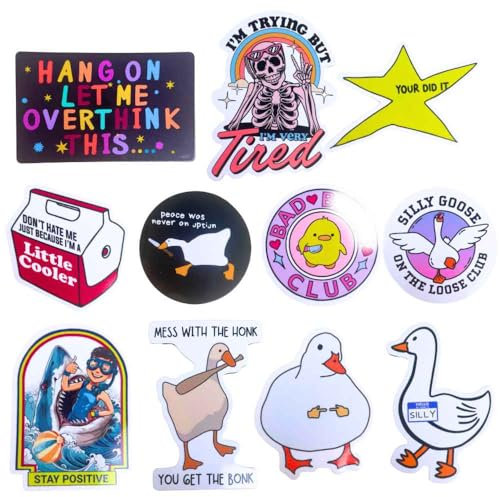 YJ PREMIUMS 12 Magnete | Meme Kühlschrankmagnet am Kühlschrank Auto Spind, magnetisch, niedlich, , cool, sarkastisch, Anime, dekorativ, seltsame, alberne Gans, kleine Kühler, Geschenk für