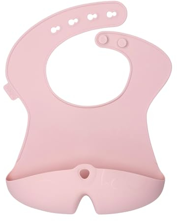 b.box Silikon Lätzchen Baby | Lätzchen Baby mit Auffangtasche | Aufrollbar | Antihaft-Silikon | Verstellbare Passform | Für Spülmaschine | Ab 4 M