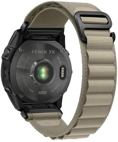 SumRioo QuickFit 26 mm Armband für Garmin Fenix 8/8 Solar 51 mm/7X Pro/7X/6X Pro/6X/5X Plus/5X/3/3HR, Nylon Alpine Loop Uhrenarmband für Garmin Tactix 8 51 mm, Enduro 3, Epix 2 Pro, Olive