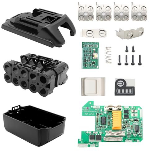 Battery Case Parts Cover Replacement for Makita 18V Battery, 10-Cell 18650 Li-ion Battery Plastic Case Replacement Cover Shell Repair Kit for Cordless Power Tools