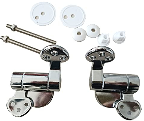 kyaoayo WC Sitz Scharnier, Toilettendeckel Zubehör Scharniere, Ersatz Befestigung Toilettensitz, Zinklegierung Ersatzscharniere, WC Sitz Ersatzteile Reparaturteilen für Universal Deckel