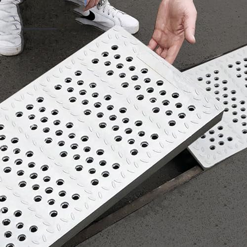 abflussgitter kunststoffrost hofablauf Kanalablauf-Bodengitterabdeckung, Einfahrt/Garten/Keller/Betonentwässerungsgitter für Blockschutt, 8 10 12 14 Zoll breite Harzgitter-Abwasserplatte/System, einfa