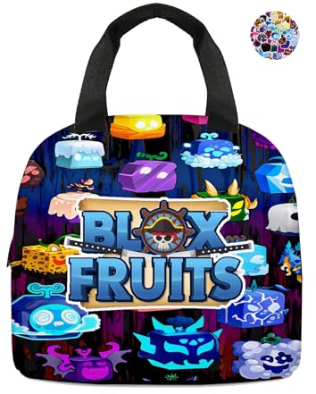 AII Lover Anime Game Lunch Bag with Stickers,Cute Lunch Box Portable Insulated Lunch Tote Bag Thermal Cooler Bag for Teens Students. (A)