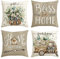 Artoid Mode Eukalyptus Blätter Blumenkorb LKW Frühling Kissenbezüge 4er Set, 45x45 cm Lastkraftwagen Zierkissenbezug Cushion Cover Wohnzimmer Deko