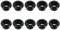 32mm Rubber Grommet, 10 Pcs Electrical Conductor Gasket Ring, Wire Tidies Organizer Management Grommets for Table, Desk, Machine, Black