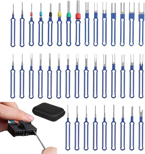 ANBOO 36Pcs Upgraded Terminal Removal Tool Kit, Electrical Wire Connector Pin Extractor Tool, Pin Removal Tool Kit with a Protective Bag