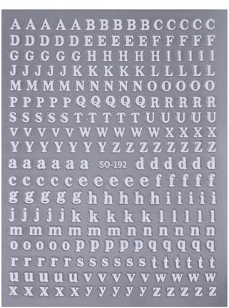 3D Letter Nail Stickers Nail Stickers Self Letter Stickers Decals Self-Alphabet Numbers Nail Supplies Nail Stickers Nail Decals for Home DIY Nail Stickers French, Nail Stickers (White, 10×7.5×1cm)