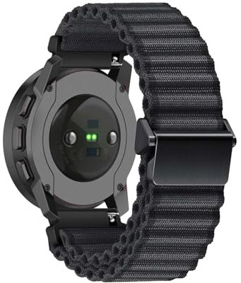 KUWAI Sport Armband Kompatibel mit Suunto Ocean Uhrenarmband, Weich Atmungsaktives Nylon Ersatzarmband mit Verstellbarer Edelstahl Metall Spange für Suunto Ocean Armbänder für Damen Herren Band (D)
