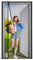 Moustiquaire Porte Résistant à Griffes de Chat, 90x220cm Noir Moustiquaire Magnétique Ouverture Latérale Rideaux en Fibre de Verre, Moustiquaire de Balcon, Anti Insectes