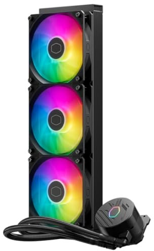 MasterLiquid ML360 Core 360mm AIO,Liquid Cooler,120mm ARGB&PWM Fans, 360mm Radiator for AMD Ryzen AM5/AM4/AM3, Intel LGA1700/1200/115X