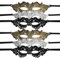 Vikrami lighting 6 Pieces Mardi Gras Masks, Lace Half Face Masquerade Masks, Sexy Lady Girl Lace Eye Mask for Women Men, Mardi Gras Masks Halloween Masquerade (Black，Gold，Silver)