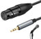 Adaptador de cable equilibrado XLR a 3,5 mm Jack, Cable XLR a Mini Jack, Cable Micrófono XLR Hembra a 3,5 mm para videocámaras, cámaras DSLR, dispositivo de grabación de computadora y más - 1.5 M