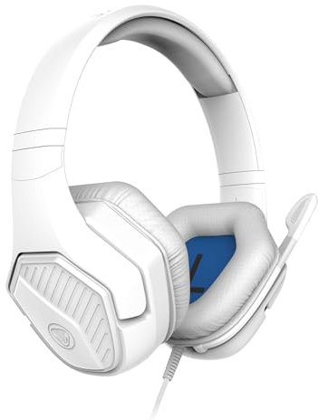 Snakebyte PS5 Gaming-Headset - für PS5/ PS4/ Xbox/Switch, starker 50MM Audio-Treiber, geräuschisolierende Over-Ear Polster, Klapp-Mikrofon, 2,2m Kabellänge, geprüfte deutsche Qualität