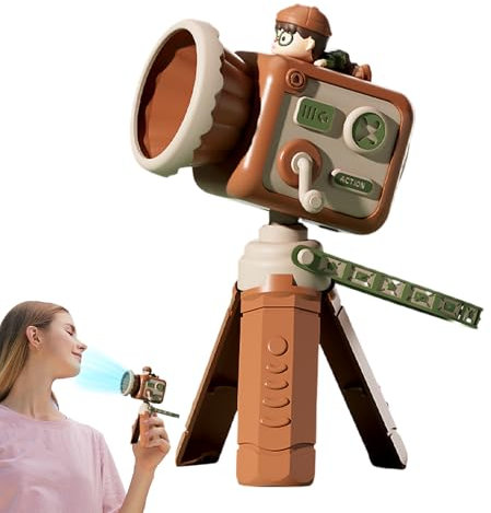 Ventilatore portatile: stile della macchina fotografica vintage, ventilatore elettrico elettrico, gadget a batteria con presa pieghevole | Forte uscita del , per campeggio in camera da