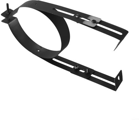 RichVibe Metall-Schornsteinrohrhalterung, Wandhalterung, verstellbarer Abstand, Klemme für 150 mm Rauchrohr, hitzebeständiger Ofenrohr-Befestigungsclip