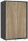 URBNLIVING 120cm 2 Sliding Door Wardrobe, Freestanding Bedroom Closet with Hanging Rail & Durable Feet, Engineered Wood Storage Cupboard for Kids Room, Nursery or Small Spaces