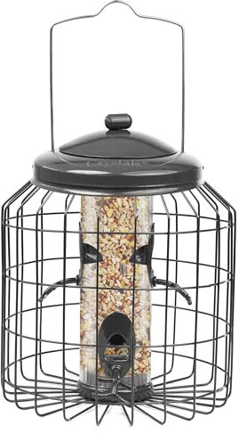 Crystals Squirrel Proof Hanging Bird Feeder for Small Birds – Heavy Duty Garden Peanut & Fat Ball Feeders – Wild Bird Feeders for Outdoor Use (Seed Feeder)
