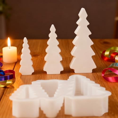 Silikonformen Weihnachtsbaum 3 Stück zum Gießen