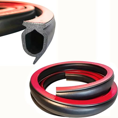 Garagentor Dichtung Selbstklebend, Aartner Garagentor Dichtung Unten aus EPDM, Dichtungsstreifen für Rolltore, Garagentore, elektrische Tore, usw, Kälte-, wasser- und insektenbeständig (3m)