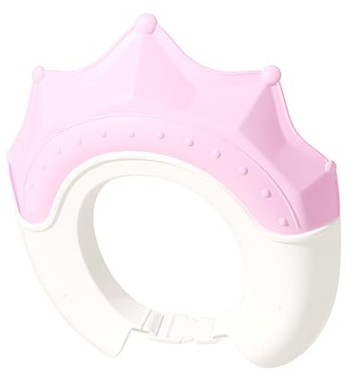 Gorro de ducha para niños diseño corona, protege los ojos del agua, reduce el miedo al baño, 0-15 años, ajustable, visera baño niños, gorro ducha niños