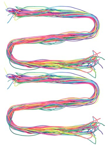 Housoutil Buntes Haarband zum Flechten 60 Stück Farbverlauf Haarschnur für Zöpfe Weich Sanft Haarschonend Selbstgemacht Haarwickel Mädchen Frisur Accessoires