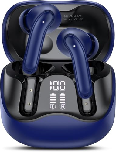 Bluetooth Kopfhörer, In Ear Kopfhörer Kabellos Bluetooth 5.4, Dunkelblau