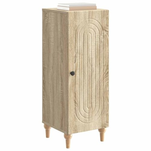 vidaXL Sideboard Sonoma-Eiche 33 x 34,5 x 90 cm Holzwerkstoff, Wohnzimmer, rechteckiger Stil, moderner Sideboard mit viel Stauraum, Regalfach, minimalistisches Möbelstück