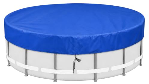 GoldeneAmeisen Cubierta de Piscina de Invierno Redonda,Cobertor para Piscinas Desmontables,Fundas Paras Piscinas Plegable,Protección UV,Impermeable,para su Uso en veranos e Invierno