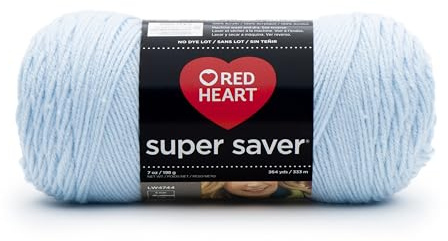 Red Heart Super Saver Yarn-Light Blue, Acrylic, 11.67 x 27.4 x 11.67 cm
