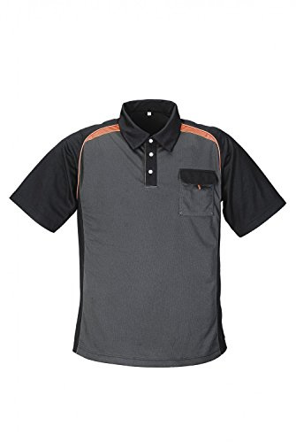 Terratrend JOB Polo-Shirt, Farbe grau/schwarz/orange, Größe XL