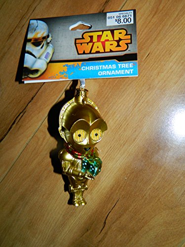 Star Wars C3PO Large Head w/Scarf Christmas Ornament