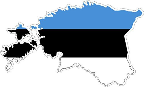 Decal Sticker Adhesive Vinyl Car Flag Map Estonia