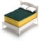 OTOTO Clean Dreams Kitchen Sponge Holder - Plastic Dish Sponge Holder for Kitchen Sink, Fits Any Standard Size Scrubby - Kitchen Sink Organizer, Decor, and Unique Gift Idea - Sponge Included