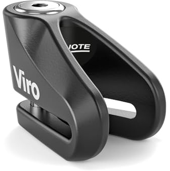 Viro 166 bromsskivlås, stålfinish, svart