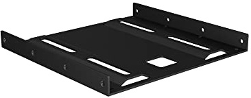 ICY BOX IB-AC653 Interner Einbaurahmen (3,5 Zoll Größe) für 1x 2,5 Zoll Festplatte oder SSD, Stahl, schwarz