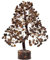 FASHIONZAADI Tiger Eye Gemstone Tree For Feng Shui Bonsai Reiki Healing Crystals Money Trees Chakra Balancing Stone Good Luck Crystal Home Decoration Table showpiece size 10-12 inch (Golden Wire)