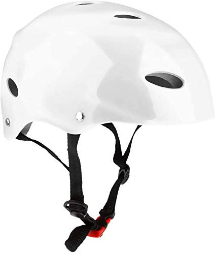 Tenlacum Casco de seguridad de ABS duro y forro de EVA para deportes acuáticos, kayak, drifting, wakeboard, SUP, paddleboard, patinaje (blanco)
