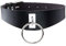 JJDreams Choker Gothic PU Lederhalsband Damen Choker mit Ring Punk Halsreif Simple Choker Schwarz